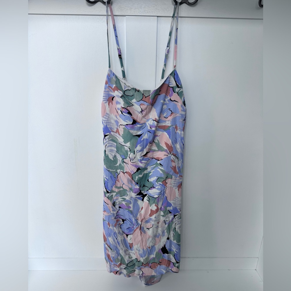 Lulu's Impressions of Love Floral Print Mini Dress Romper Spring Summer - Size M - Picture 3 of 7
